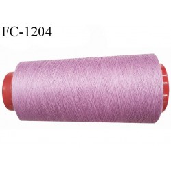 Cone 1000 m fil polyester fil n°80 couleur lilas longueur du cone 1000 mètres bobiné en France certifié oeko tex