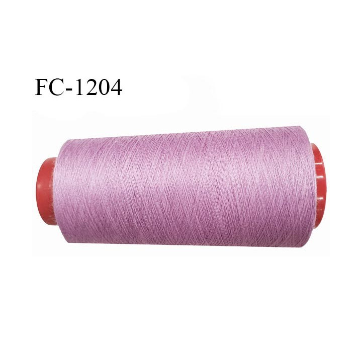 Cone 1000 m fil polyester fil n°80 couleur lilas longueur du cone 1000 mètres bobiné en France certifié oeko tex