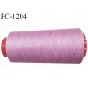 Cone 1000 m fil polyester fil n°80 couleur lilas longueur du cone 1000 mètres bobiné en France certifié oeko tex