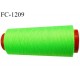 Cone 1000 m fil polyester fil n°80 couleur vert fluo longueur du cone 1000 mètres bobiné en France certifié oeko tex