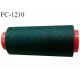 Cone 1000 m fil polyester fil n°80 couleur vert bouteille longueur du cone 1000 mètres bobiné en France certifié oeko tex