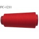 Cone 1000 m fil polyester fil n°80 couleur rouge longueur du cone 1000 mètres bobiné en France certifié oeko tex