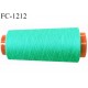 Cone 1000 m fil polyester fil n°80 couleur vert longueur du cone 1000 mètres bobiné en France certifié oeko tex