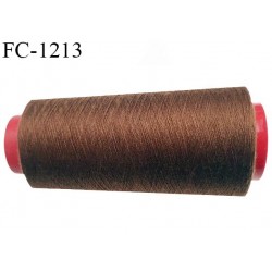 Cone 1000 m fil polyester fil n°80 couleur marron longueur du cone 1000 mètres bobiné en France certifié oeko tex