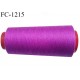 Cone 1000 m fil polyester fil n°80 couleur pivoine longueur du cone 1000 mètres bobiné en France certifié oeko tex