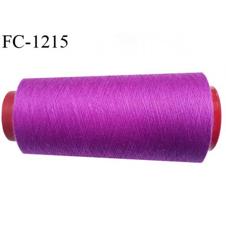 Cone 1000 m fil polyester fil n°80 couleur pivoine longueur du cone 1000 mètres bobiné en France certifié oeko tex