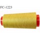 Cone 1000 m fil polyester fil n°80 couleur caca doie longueur du cone 1000 mètres bobiné en France certifié oeko tex