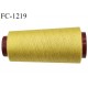 Cone 1000 m fil polyester fil n°80 couleur ocre longueur du cone 1000 mètres bobiné en France certifié oeko tex