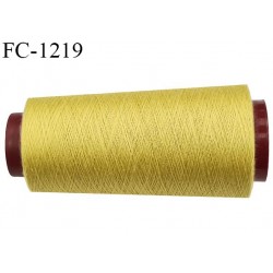 Cone 1000 m fil polyester fil n°80 couleur ocre longueur du cone 1000 mètres bobiné en France certifié oeko tex