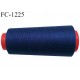 Cone 1000 m fil polyester fil n°80 couleur bleu longueur du cone 1000 mètres bobiné en France certifié oeko tex