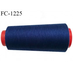Cone 1000 m fil polyester fil n°80 couleur bleu longueur du cone 1000 mètres bobiné en France certifié oeko tex