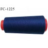 Cone 1000 m fil polyester fil n°80 couleur bleu longueur du cone 1000 mètres bobiné en France certifié oeko tex