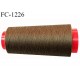 Cone 1000 m fil polyester fil n°80 couleur marron clair longueur du cone 1000 mètres bobiné en France certifié oeko tex