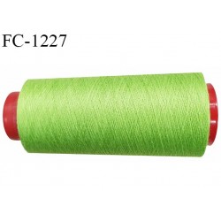 Cone 1000 m fil polyester fil n°80 couleur vert anis longueur du cone 1000 mètres bobiné en France certifié oeko tex