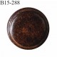 Bouton plat 15 mm cuir marron diamètre 15 mm épaisseur 4 mm accroche avec un anneau très haut de gamme prix à la pièce