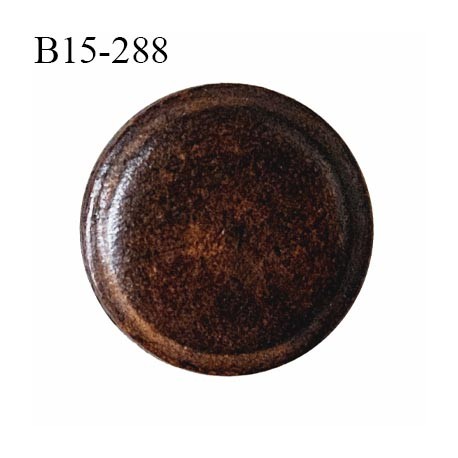 Bouton plat 15 mm cuir marron diamètre 15 mm épaisseur 4 mm accroche avec un anneau très haut de gamme prix à la pièce