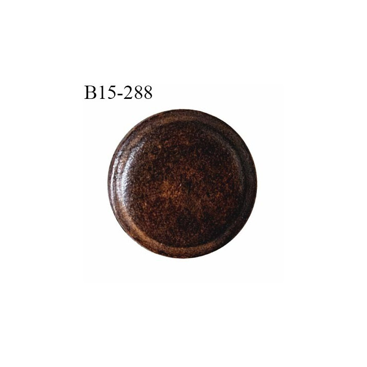 Bouton plat 15 mm cuir marron diamètre 15 mm épaisseur 4 mm accroche avec un anneau très haut de gamme prix à la pièce