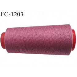 Cone 2000 m fil polyester fil n°80 couleur rose balais longueur du cone 2000 mètres bobiné en France certifié oeko tex