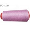 Cone 2000 m fil polyester fil n°80 couleur lilas longueur du cone 2000 mètres bobiné en France certifié oeko tex