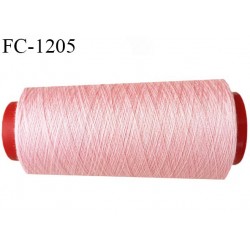 Cone 2000 m fil polyester fil n°80 couleur rose longueur du cone 2000 mètres bobiné en France certifié oeko tex