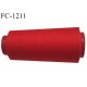 Cone 2000 m fil polyester fil n°80 couleur rouge longueur du cone 2000 mètres bobiné en France certifié oeko tex