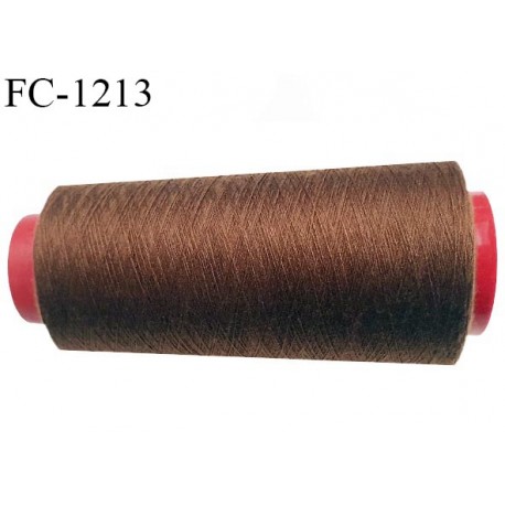 Cone 2000 m fil polyester fil n°80 couleur marron longueur du cone 2000 mètres bobiné en France certifié oeko tex