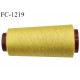 Cone 2000 m fil polyester fil n°80 couleur ocre longueur du cone 2000 mètres bobiné en France certifié oeko tex