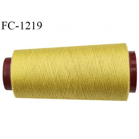 Cone 2000 m fil polyester fil n°80 couleur ocre longueur du cone 2000 mètres bobiné en France certifié oeko tex