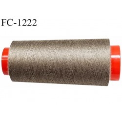 Cone 2000 m fil polyester fil n°80 couleur bronze longueur du cone 2000 mètres bobiné en France certifié oeko tex