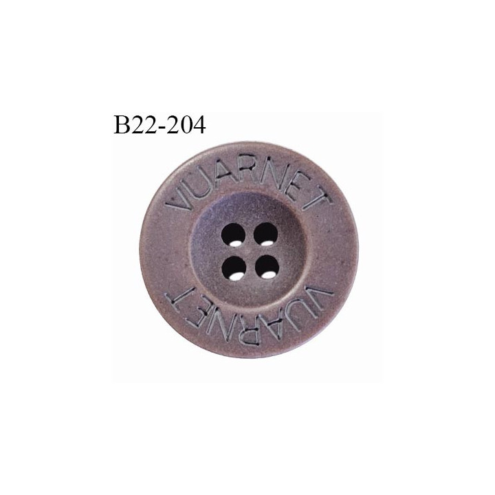Bouton 22 mm couleur mauve foncé 4 trous diamètre 22 mm épaisseur 4 mm prix à l'unité