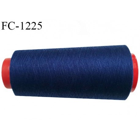 Cone 2000 m fil polyester fil n°80 couleur bleu longueur du cone 2000 mètres bobiné en France certifié oeko tex