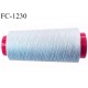 Cone 2000 m fil polyester fil n°80 couleur gris longueur du cone 2000 mètres bobiné en France certifié oeko tex