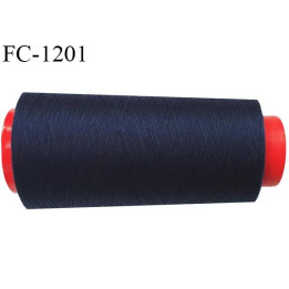 Cone 5000 m fil polyester fil n°80 couleur bleu jeans longueur du cone 5000 mètres bobiné en France certifié oeko tex