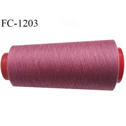 Cone 5000 m fil polyester fil n°80 couleur rose balais longueur du cone 5000 mètres bobiné en France certifié oeko tex