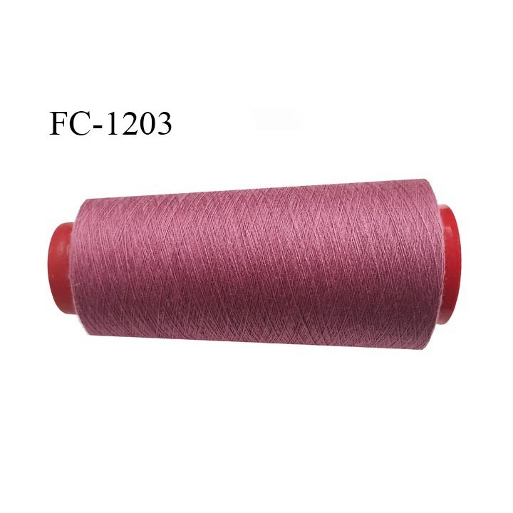 Cone 5000 m fil polyester fil n°80 couleur rose balais longueur du cone 5000 mètres bobiné en France certifié oeko tex