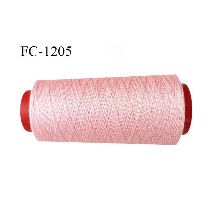 Cone 5000 m fil polyester fil n°80 couleur rose longueur du cone 5000 mètres bobiné en France certifié oeko tex