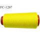 Cone 5000 m fil polyester fil n°80 couleur jaune vif longueur du cone 5000 mètres bobiné en France certifié oeko tex
