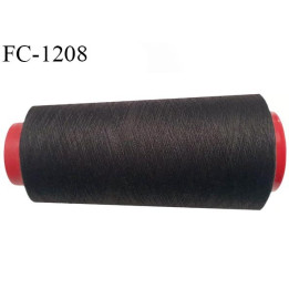Cone 5000 m fil polyester fil n°80 couleur marron foncé longueur du cone 5000 mètres bobiné en France certifié oeko tex