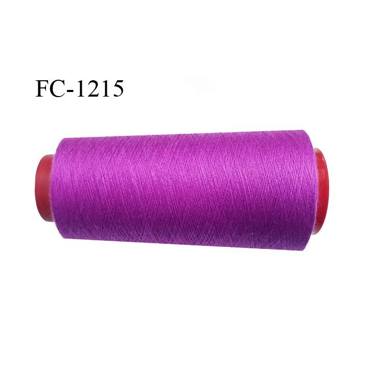 Cone 5000 m fil polyester fil n°80 couleur pivoine longueur du cone 5000 mètres bobiné en France certifié oeko tex