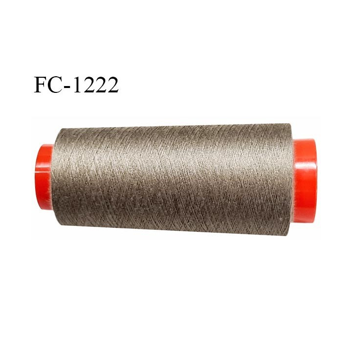 Cone 5000 m fil polyester fil n°80 couleur bronze longueur du cone 5000 mètres bobiné en France certifié oeko tex