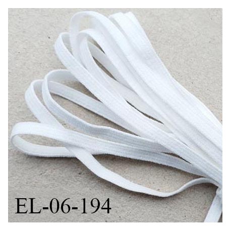 Elastique 6 mm spécial lingerie et couture Eco Tex lavable 60° couleur écru fabriqué en Europe prix au mètre