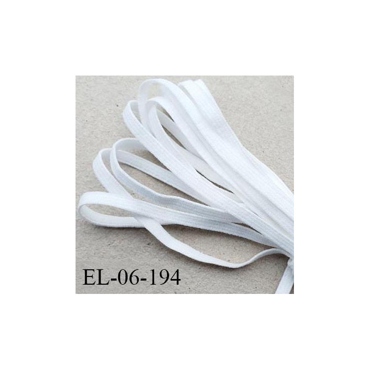 Elastique 6 mm spécial lingerie et couture Eco Tex lavable 60° couleur écru fabriqué en Europe prix au mètre