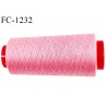 Cone 5000 m fil polyester fil n°80 couleur rose longueur du cone 5000 mètres bobiné en France certifié oeko tex