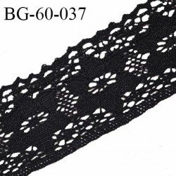 Galon ruban guipure 60 mm couleur noir motif fleur largeur 60 mm prix au mètre
