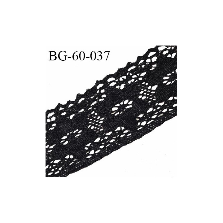 Galon ruban guipure 60 mm couleur noir motif fleur largeur 60 mm prix au mètre