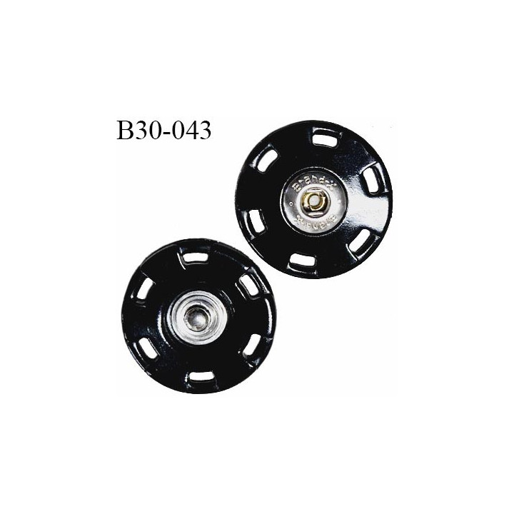 Bouton pression à coudre 30 mm haut de gamme couleur noir diamètre 30 mm épaisseur 3 mm prix à la pièce