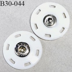 Bouton pression à coudre 30 mm haut de gamme couleur blanc diamètre 30 mm épaisseur 3 mm prix à la pièce