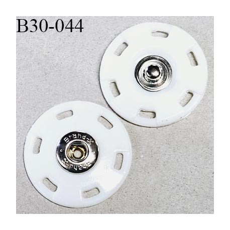 Bouton pression à coudre 30 mm haut de gamme couleur blanc diamètre 30 mm épaisseur 3 mm prix à la pièce