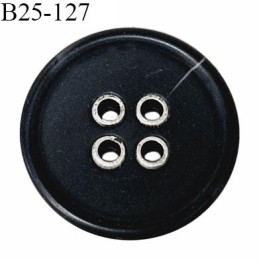 Bouton 25 mm couleur noir 4 trous diamètre 25 mm épaisseur 5 mm prix à l'unité