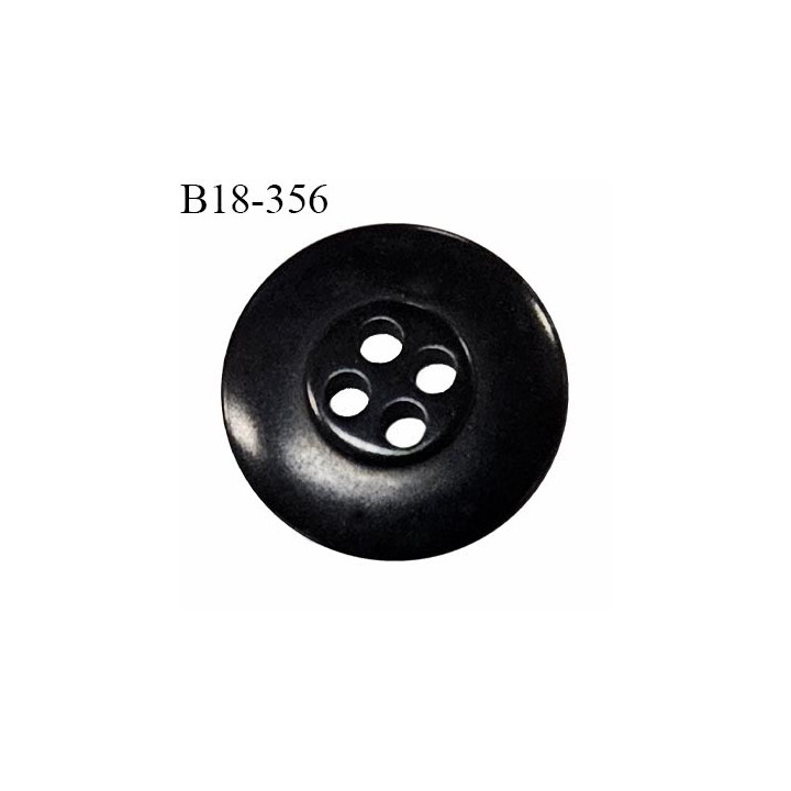 Bouton 18 mm en pvc couleur noir 4 trous diamètre 18 mm épaisseur 4 mm prix à la pièce